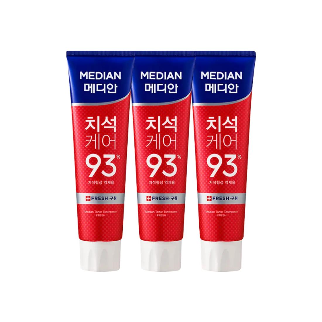 Median Dental Care Toothpaste Max Fresh Breath Tartar Control 120g x 3 Pack