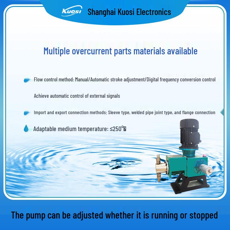 Ailipu J1.6 Stainless Steel High-Pressure Plunger Metering Pump, 4.0~23L/H Flow Rate