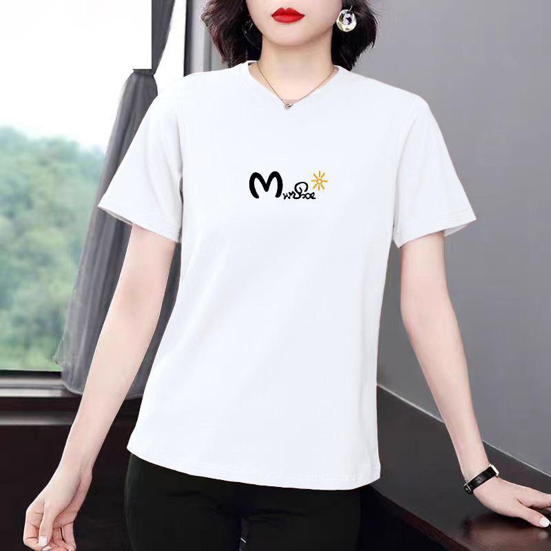 2026 Women's Trendy Loose-Fit Round Neck Half-Sleeve T-shirt