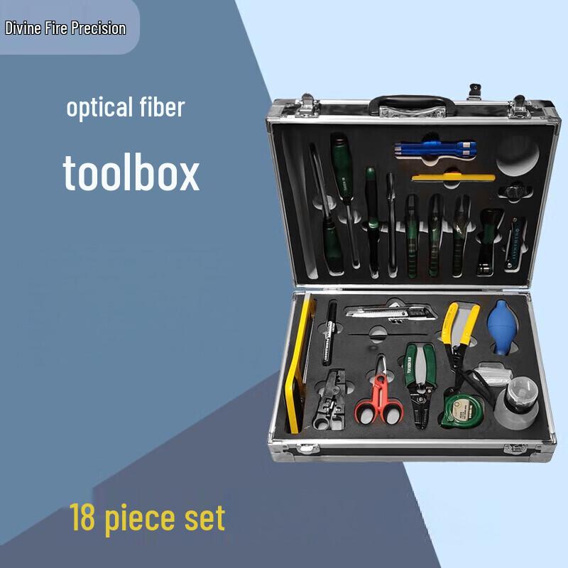 18-Piece Fiber Optic Cold Connection Tool Kit