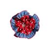 Korean Style Double-Layer Polka Dot Denim Scrunchie Hair Tie