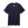 Champion DRYSAVER Short Sleeve with a Round High and Rubber Print Men's T-Shirt, C3-BB362, Navy, Neck, Breathability, Antibacterial,