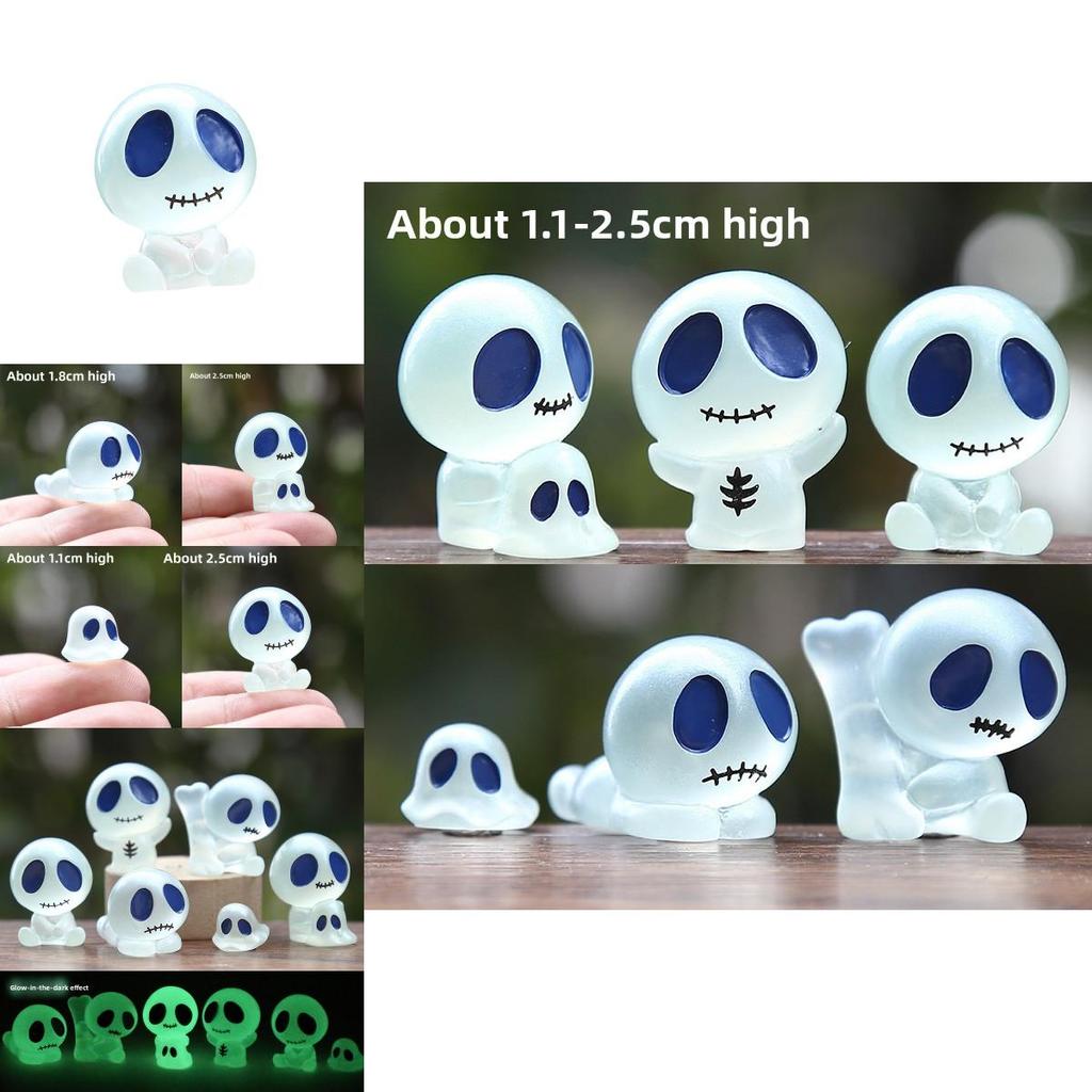 Resin Ghost Miniature Figurine With Glow Effect For Diy Micro Landscapes And Home Decor Enthusiasts