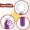 Cremation Jewelry Urn Keychain for Keepsake Key Chain Unique Metal Pet Hair Storage Bottle