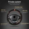 SEAMETAL Braid Steering Wheel Cover Premium Suede Anti Slip Breathable Steering Cover Anti Scratch 37-39CM Steer Wheel Protector