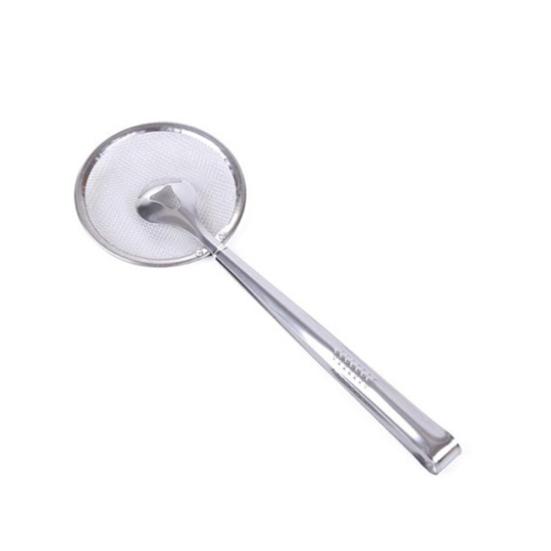 Stainless Steel Filter Spoon with Clip Fried Food Chicken Drumsticks Colander