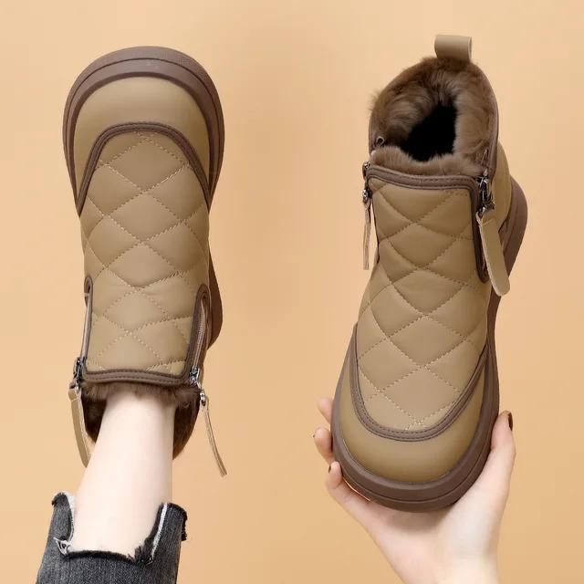 Winter Plush Warm Snow Boots for Women, Thickened Soft Soled Plush Cotton Shoes, New Fashionable Anti Slip Thick Soled Boots