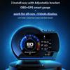 Digital Head‑Up Displayer Head Up Display OBD2+GPS Smart Gauge Car HUD Speedometer Turbo RPM Alarm for Car Truck Speed Warning
