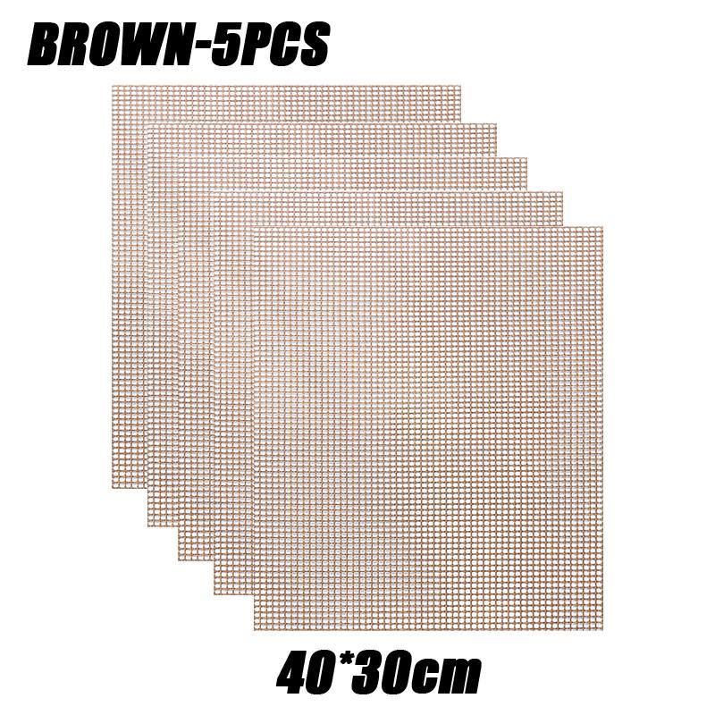 1/3/5PCS Non-Stick BBQ Grill Mat Reusable Easy To Clean Mesh Pad for Electric Gas and Charcoal Grills Outdoor Cooking