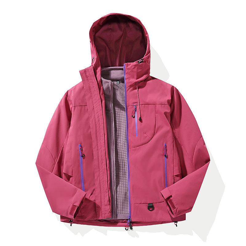 Women's Trendy Outdoor 3-in-1 Softshell Jacket for Hiking & Mountaineering - Windproof & Waterproof