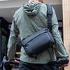 MARK RYDEN Men's Large Capacity Shoulder Bag with Cross Strap, Waterproof YKK Zipper, Multifunctional Design, 11-inch Pad Storage, Motorcycle