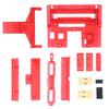 Transparent Case Fit for SNES US Version Retro Game Console with Power and Reset Key Replacement