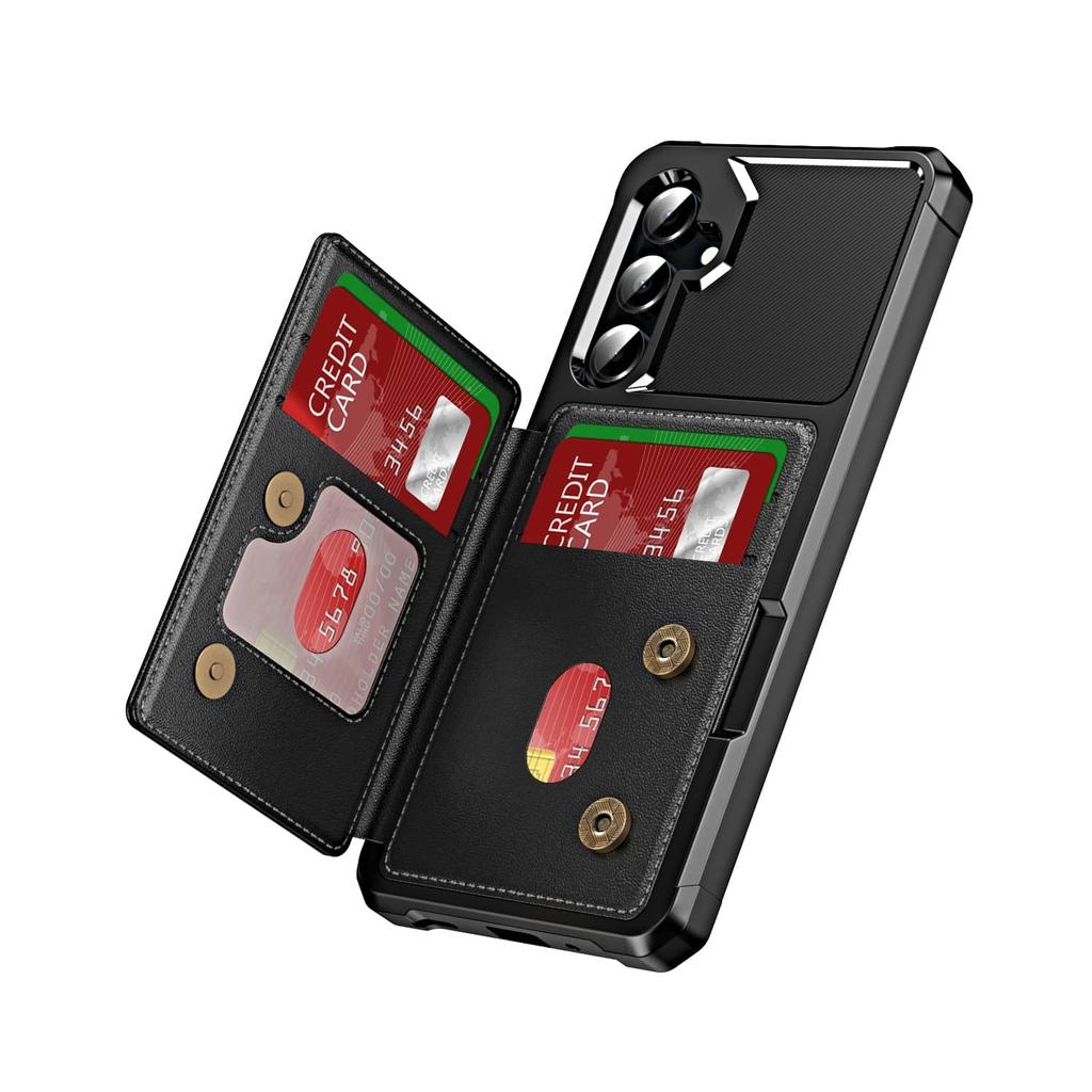 For Samsung Galaxy A17 A36 A26 A55 A25 A15 A05 A34 A73 A23 A12 Wallet Case with Card Slot, Folio Flip RFID Blocking with Stand