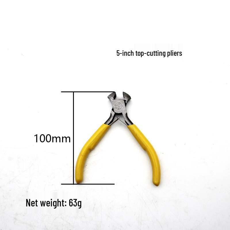 5" Mini Pliers for DIY Jewelry, Multi-Function Wire Cutters, Angled Top Cutting Pliers