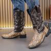 Fashion Autumn and Winter Men's Long Boots Fashion Designer Style Outdoor Street Walking Daily Party Motorcycle Black Plus Size 38-48