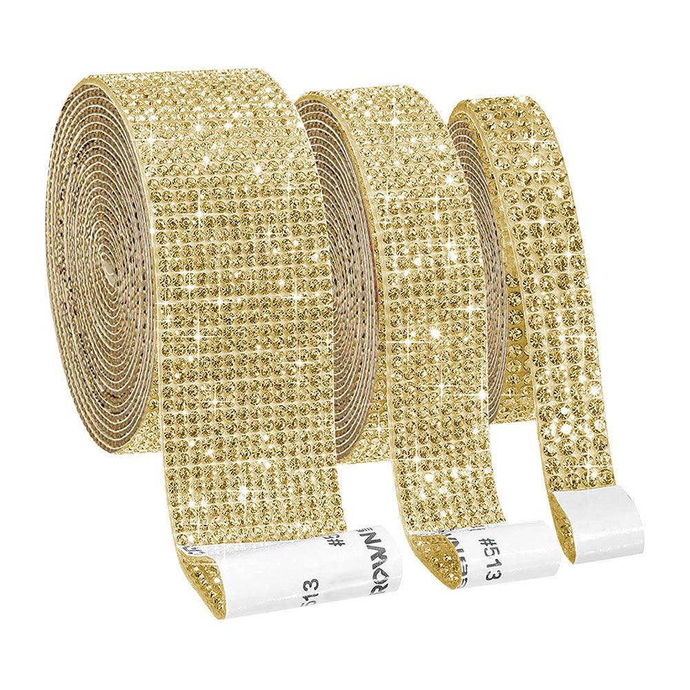 Self Adhesive Crystal Rhinestone Diamond Ribbon Glitter Rhinestones Sticker For Decoration Car DIY Arts Crafts Wedding Party