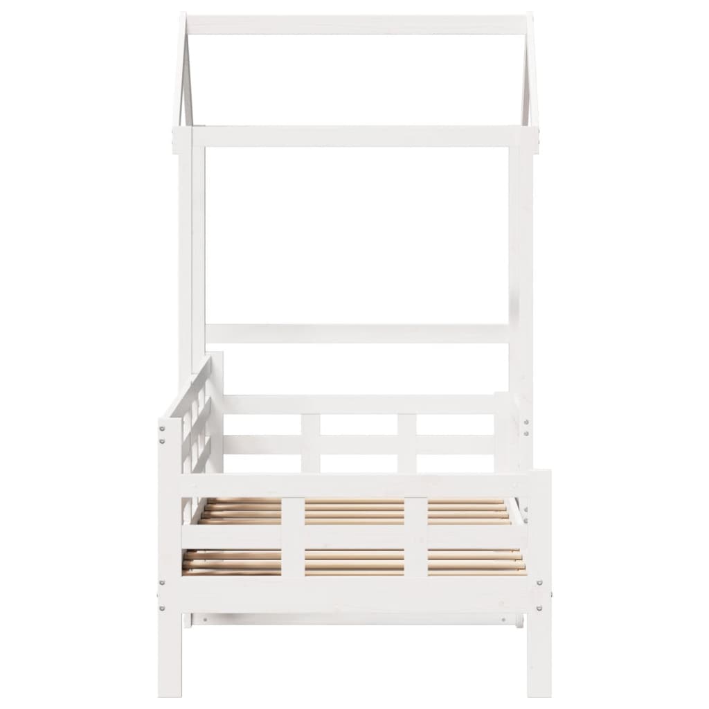 Daybed with Canopy White 80x200 cm Solid Pine Wood