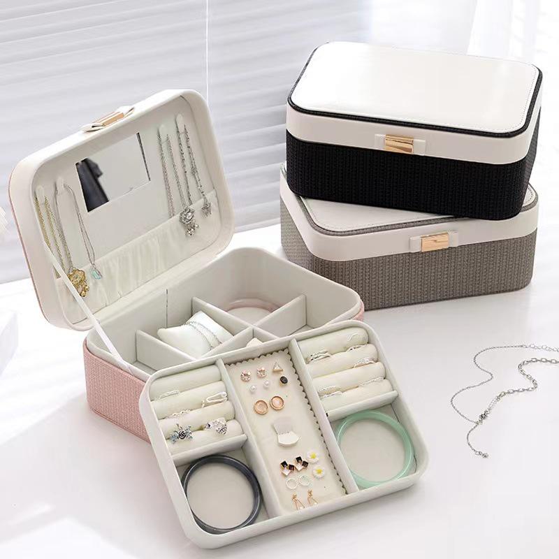 

Elegant Lady Magnetic Cream Storage Box: Needle & Thread Mending Kit and Jewelry Organizer 24*17*10 cm темно-синього кольору/білий