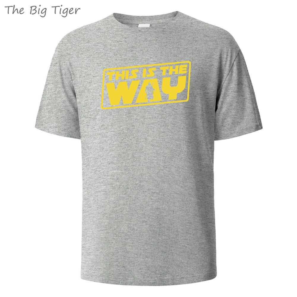 This Is The Way Printing Premium Cotton Mens Tee Comfortable Fit Crew Neck Breathable Fabric Casual Mens Tshirt