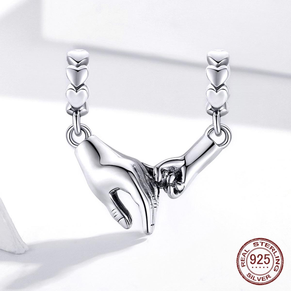 

925 стерлингового серебра рука в руке Шарм Бусины для оригинального браслета DIY ювелирные аксессуары