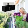 KADAX Flowerpot Balcony Box Handles 19x56cm Black