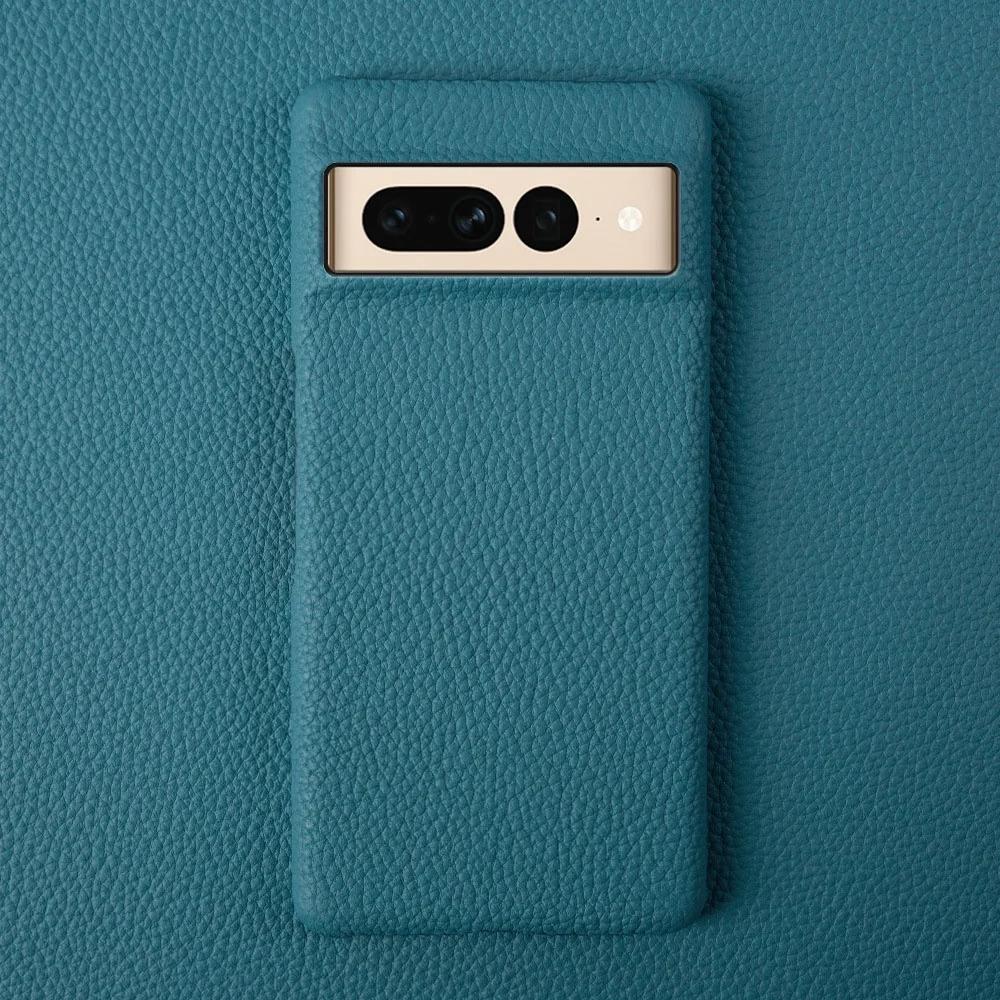 

Premium Cowhide Leather Phone Case for Google Pixel 8 Pro 9 Pro XL 8A 7 7A 6 6A 5A Luxury Litchi Design Hard PC Back Cover For Pixel 9