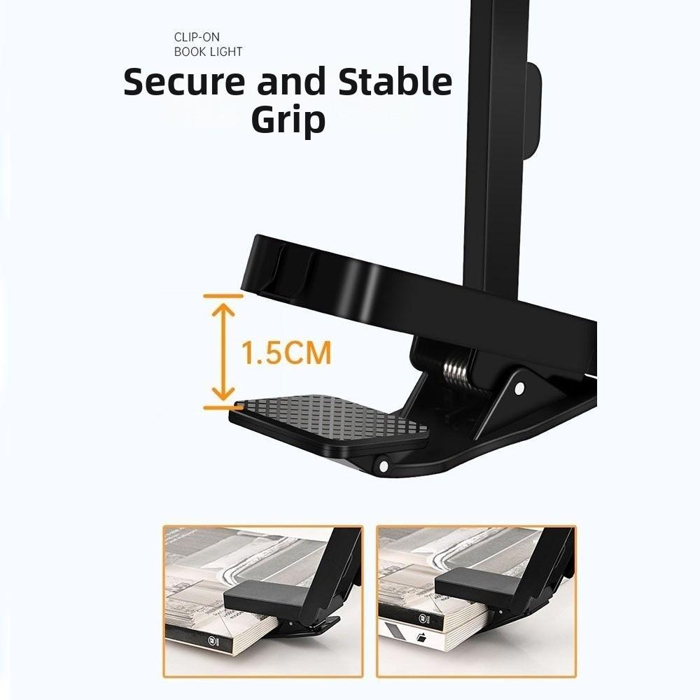 Eye Protection Foldable Desk Lamp USB Charging 3 Color LED Clip Reading Light Energy Saving Adjustable Brightness Study Lamp