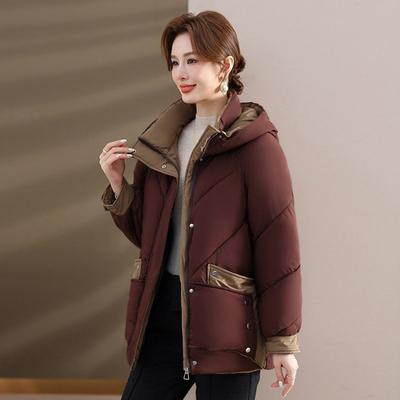 Winter Down Padded Jacket Hooded Thickened Women's Padded Jacket Hooded Loose Coat Top