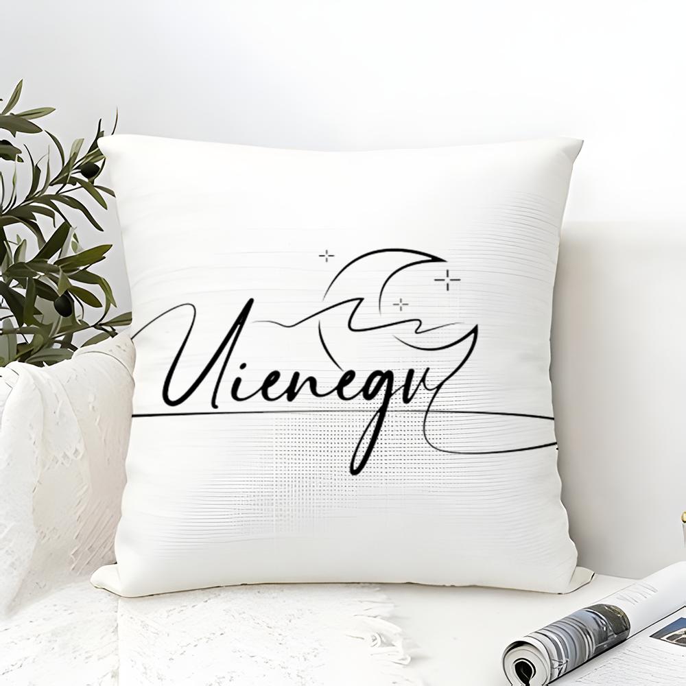 Artistic Animal Signatures Pillow Case Cotton Linen Fabric Square Zipper Pillowcase Home Decorative Living Room