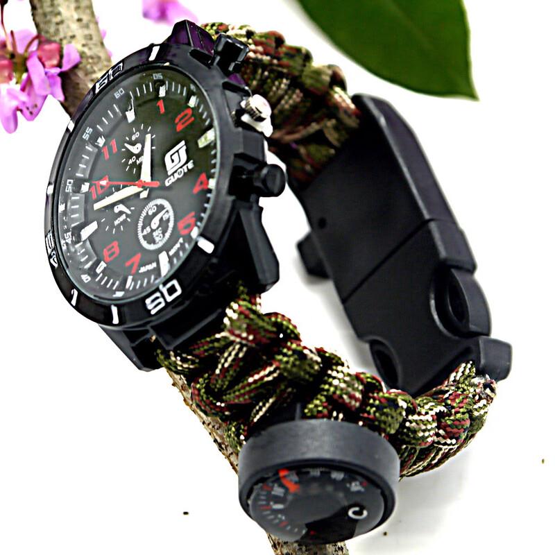 

OLOMM Multifunctional Outdoor Paracord Watch Band