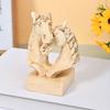 Doppelpferdekopf-Skulptur Harz Liebende Pferdefigur für Wohnzimmer Schlafzimmer Dekor Romantische Reiterstatue für Pferdeliebhaber Jubiläum