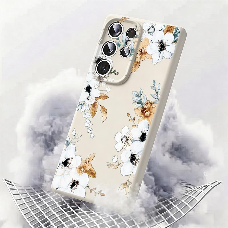 INS Colorful Floral Case For Samsung Galaxy S26 S25 Ultra S24 Plus S23 S22 Ultra Magnetic For Magsafe Liquid Silicone Cover