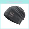 Unisex Knitted Casual Cap With Satin Weave And Patch Elements For Cold Seasons