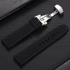 20mm 22mm Silicone Strap Waterproof Soft Rubber Watch Band Breathable Bracelet Universal Replacement Wristband Butterfly Buckle