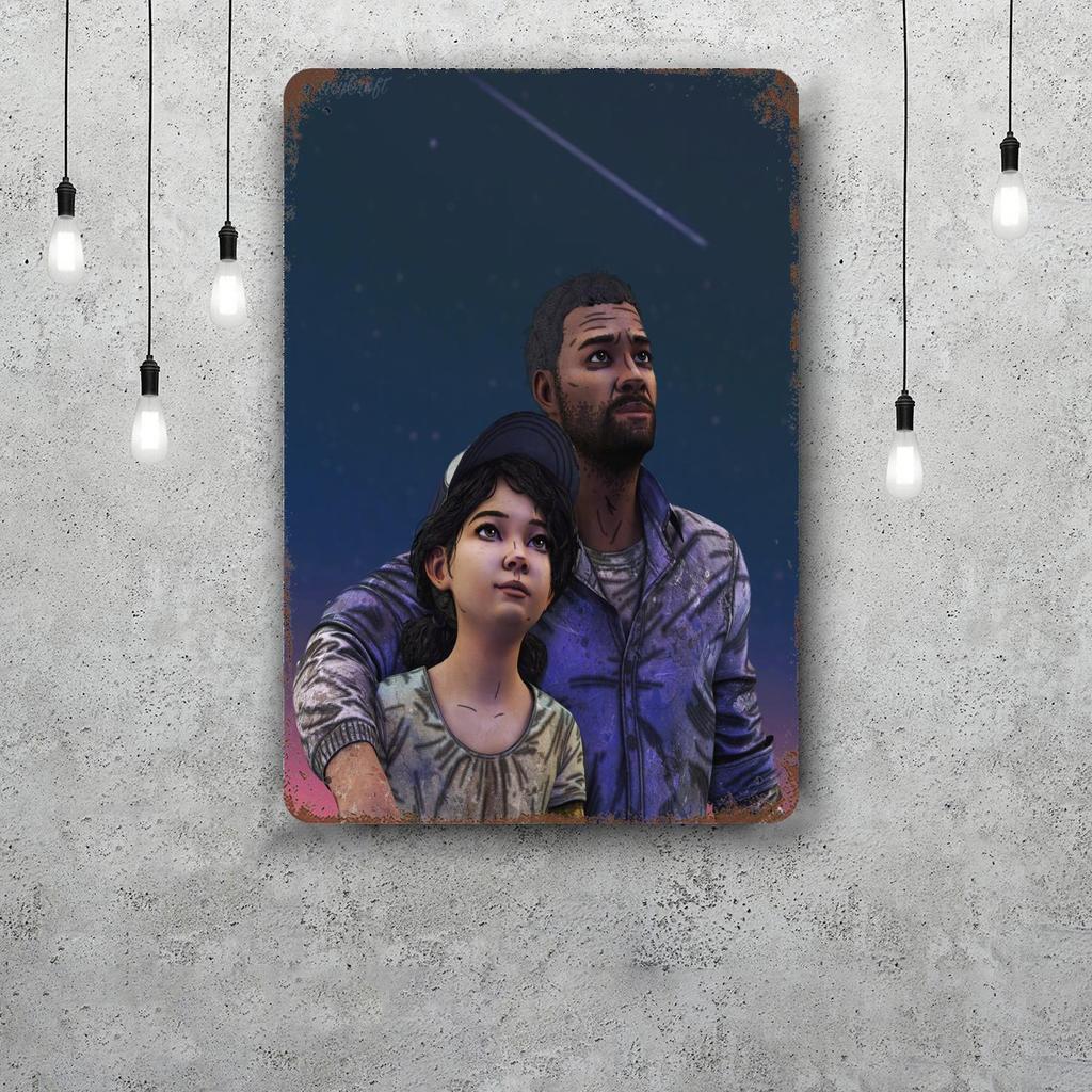 telltale the walking dead Decor Poster Vintage Tin Sign Metal Sign Decorative Plaque for Pub Bar Man Cave Club Wall Decoration