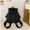 Korean Color Block Retro Stripe Backpack - Versatile, Large Capacity School & Casual Bag