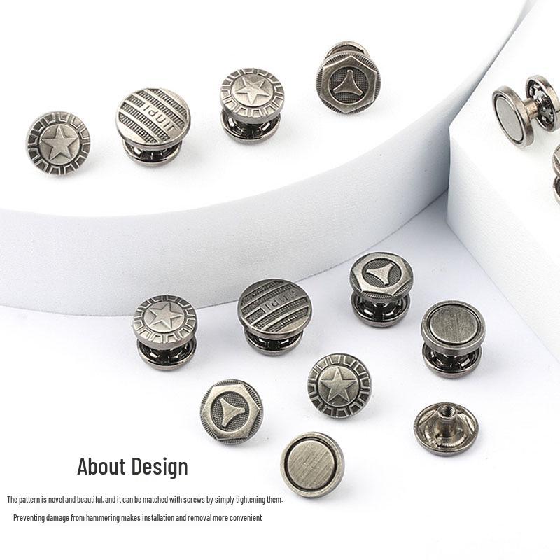 Men's Sandals with Metal Buckle, Beach Slippers, with Button Heel and Adjustable Strap