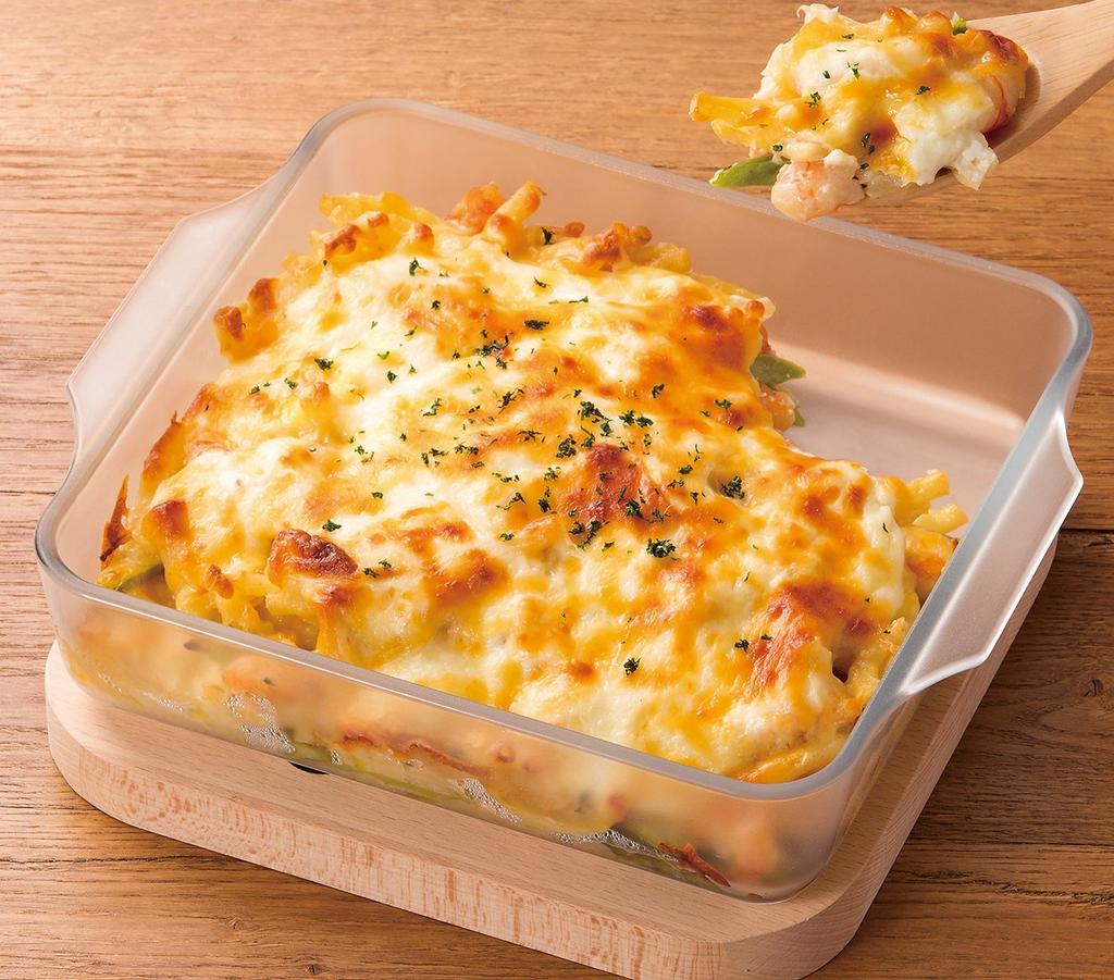 ADERIA Glass Cooker Gratin Dish Cerabake Square Roaster M 1400ml Heat-resistant [Non-stick/Microwave/Oven Safe/Ceramic Coating] K-9427