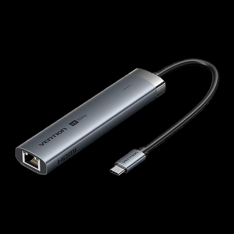 Vention USB-C 6-in-1 Multiport Docking Station