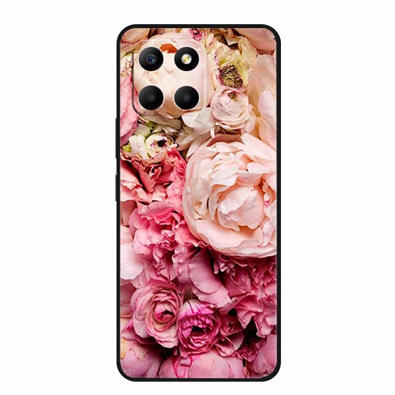 Etui For Honor X6a Zwierzęta TPU Silikon Miękki Tylny Pokrowiec na Telefon dla Huawei Honor X6a HonorX6A 2023 Ochronny Wilk Czarny Fajny Capa