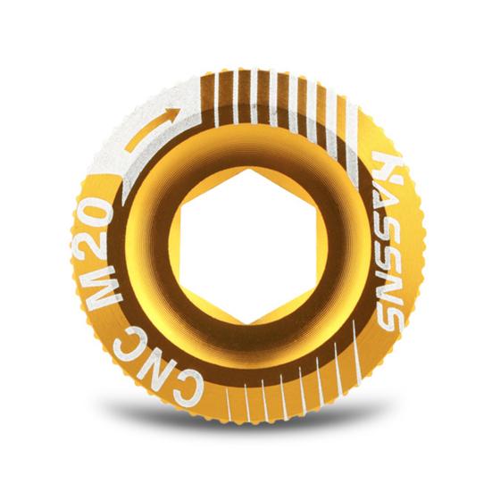 Guarnitura Vite In Alluminio Per Bici - Fissaggio Manovella, Mountain E Road Bike, Colore Oro - Foto 2