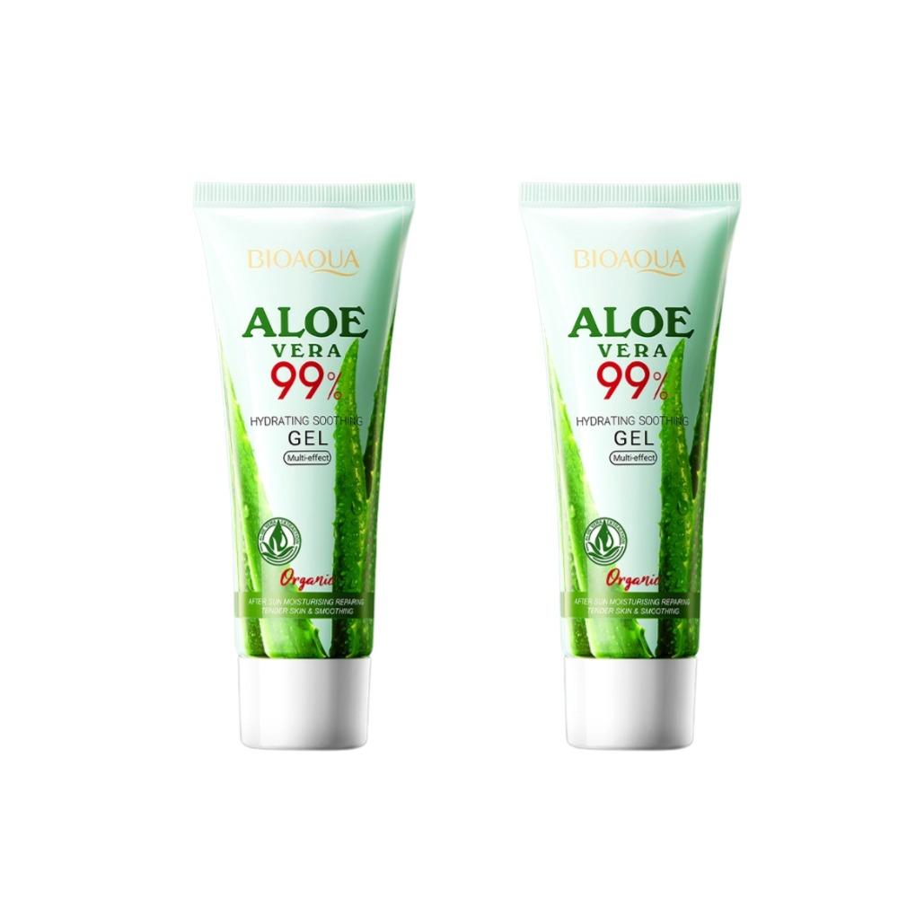 BIOAOUA 100% Natural Aloe Vera Gel for Face and Body Moisturizes Soothes Sunburn and Repairs Sensitive Skin