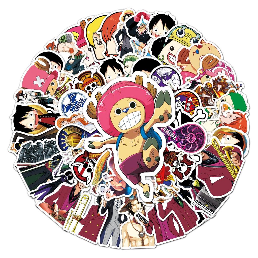 56 Waterproof One Piece Cartoon Stickers for Suitcase, Computer, Skateboard, Car, Motorcycle Graffiti