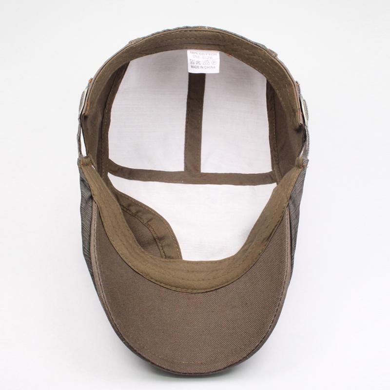 New Summer Beret For Men's Visor Fashion Cotton Caps Men Berets Casual Vintage Outdoor Flat Flat Hat Adjustable