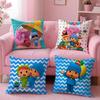 Cartoon Cute P-Pocoyo Pillow Case Short Plush Double-Sided Printing Home Machine Washable In Warm Winter Cushion Cover