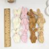 5PCS 6cm 4.5cm Soft Mini Joint Rabbit Pendant Plush Long Ear Bunny For Keychain Toy DIY Ornaments For Girl Gifts Keyring