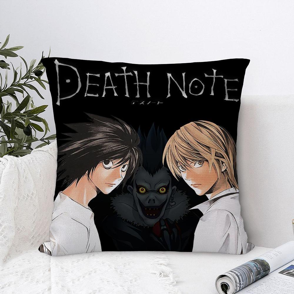 D-Death N-Note Pillow Case Plush Fabric Soft  Pillowcase Double Sided Print  Sofa Cushion Cover Throw Pillow Cover