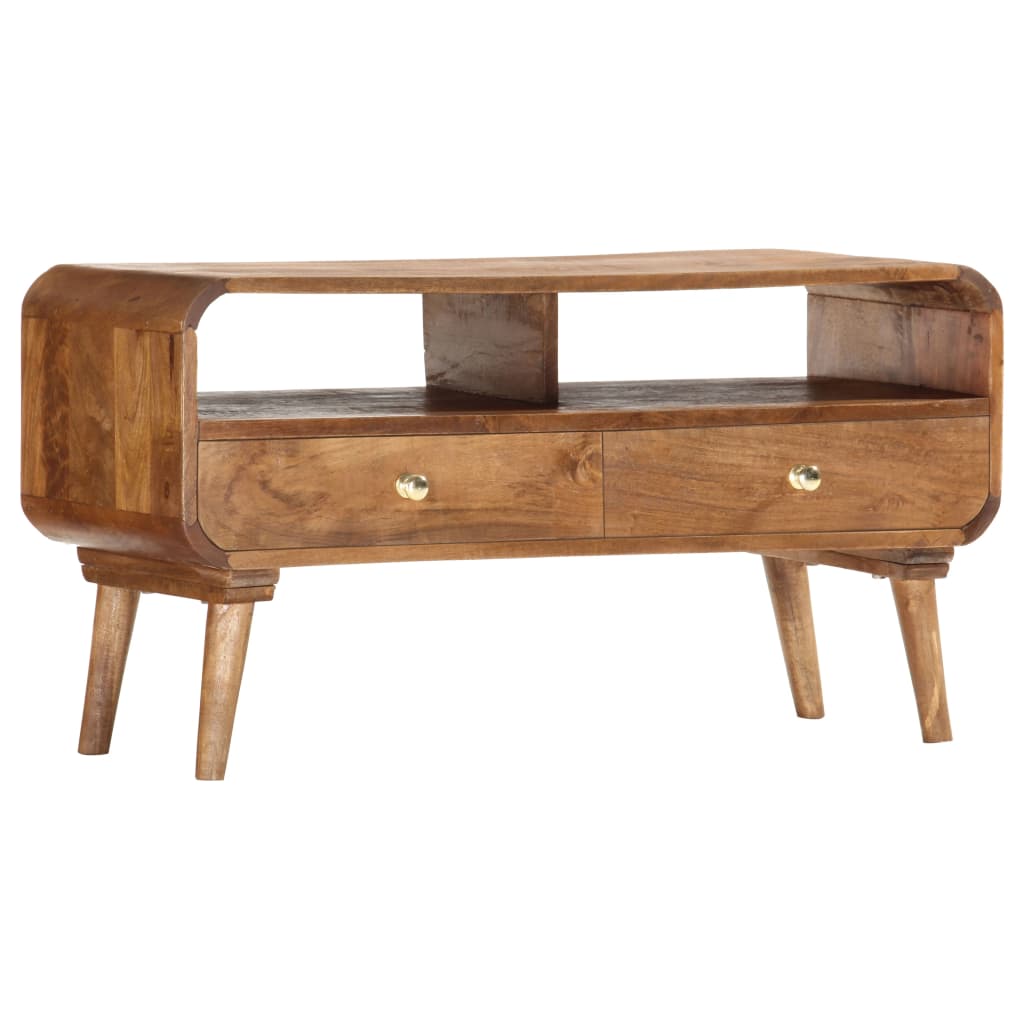 TV Stand 90 X 35 X 47 Cm Solid Mango Wood