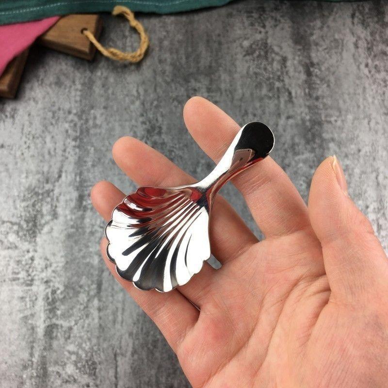 1/2/3Pcs Shell Tea Spoon Stainless Steel Stirring Sundae Coffee Tea Spoons Dessert Stirring Coffee Supplies Mini Small Coffee