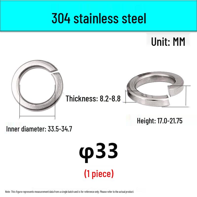 304/316 Stainless Steel Spring Lock Washers - Standard Type